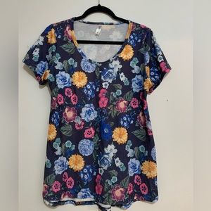 Floral Classic T with black background